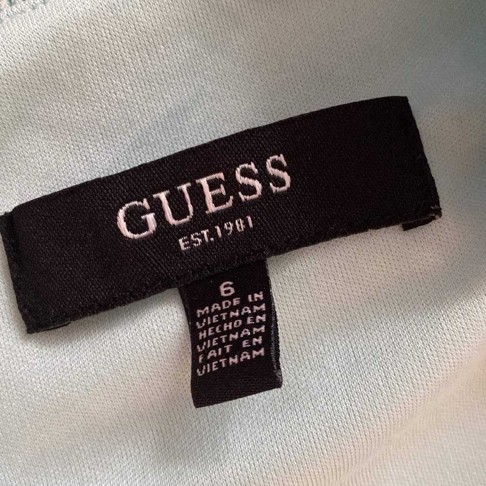 Guess NWT size 6 bodycon mint floral dress - Picture 10 of 12